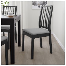 Фото1.Крісло чорний, Orrsta світло-сірий EKEDALEN 004.343.95 IKEA